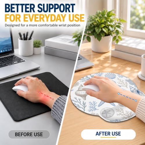 Beach Starfish Keyboard Wrist Rest and Mouse Pad Set with Matching Coaster