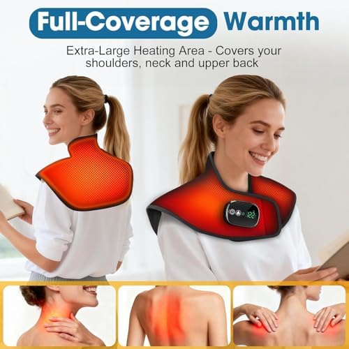 Neck and Shoulder Heating Pad Corldless, Weighted Neck Heating Pad