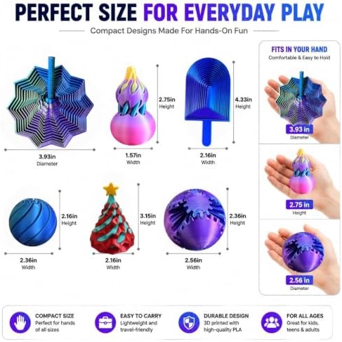 7PCS Fidget Toy Set, ADHD Stress Relief Desk Toys for Teens and Adults