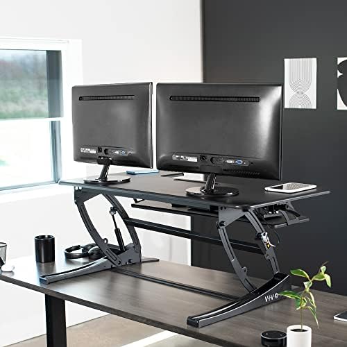 VIVO Black 42 in Standing Desk Converter, DESK-V000VL