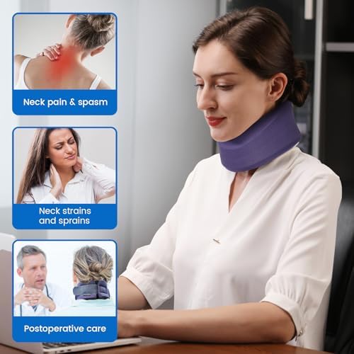 Velpeau Cervical Collar Neck Brace for Neck Pain and Strong Support, Blue M