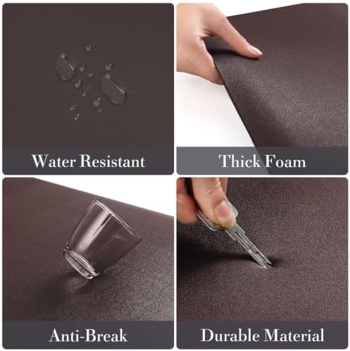 HappyTrends 2 PCS Kitchen Mat Cushioned Anti-Fatigue Floor Mat,