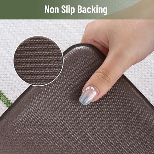 KIMODE Kitchen Mats Cushioned Anti Fatigue,Farmhouse Kitchen Rugs Sets of 2