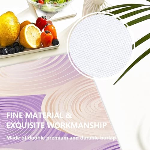 Abstract Art Pastel Hues Linen Placemats, Purple Soft and Modern Pattern Table Mats for Table Washable Heat Insulation Thick Dining Mat, Indoor/Outdoor 12X18 in 4 Pcs