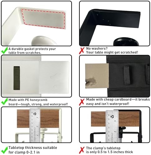 No Drill Under Desk Cable Management Tray, 36" Desk Cable Organizer