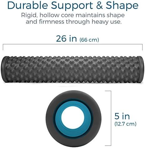 Teeter Massage Foam Roller - Textured for Deep Tissue Muscle Relief to Boost Recovery, Flexibility, Mobility - Back Pain Relief, Sports Massage, Myofascial Release