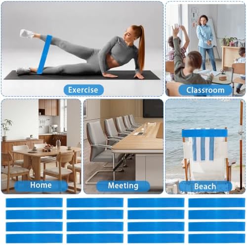 Chair Bands for Kids with Fidgety Feet, 16 Pack Desk Fidget Bands for Classroom, ADHD Tools for Kids Teacher School Classroom Home Sensory ADHD ADD Autism Needs (Blue)