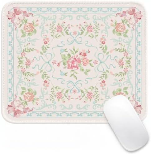 HAOCOO Blue Coquette Mouse Pad, 9.45" x 7.87" Laptop Supplies for Travel
