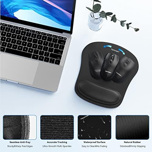 TECKNET Keyboard Wrist Rest and Mouse Pad Set with Wrist Support