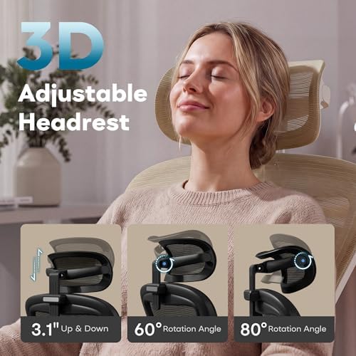 Ollega Ergonomic Office Chair with Memory Foam Seat, Computer Desk Chair