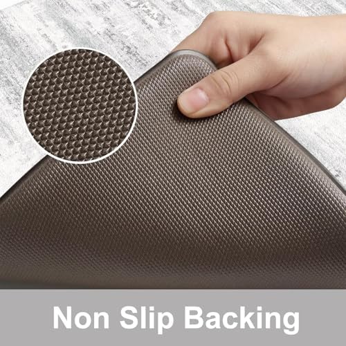 KIMODE Anti Fatigue Kitchen Mats for Floor, Abstract Half Moon Kitchen Rug