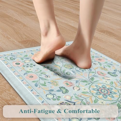 KIMODE Anti Fatigue Kitchen Mats for Floor,Cushioned Kitchen Rugs Sets of 2