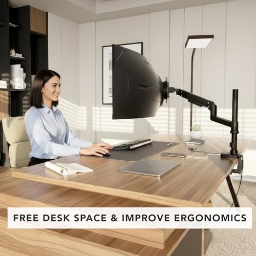 Mount-It! Ultrawide Monitor Arm, Pole Mount, 17-49" Screens, 44 lbs, VESA