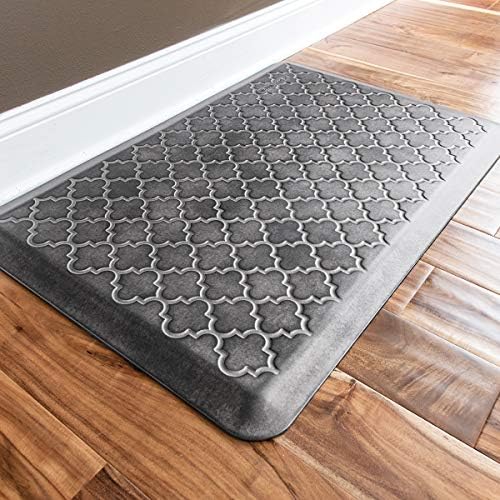 WellnessMats Trellis Collection Anti-Fatigue Floor Mat, Polyurethane – Ergonomic Support Pad for Home, Kitchen, Garage, Office Standing Desk – Water Resistant - Made in USA