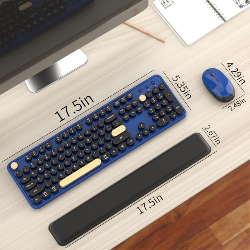 Wireless Computer Keyboard and Mouse Combos, Jewel Blue-Black