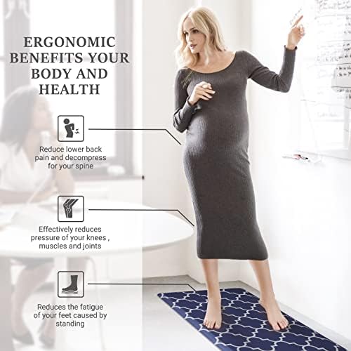 WISELIFE Kitchen Mats and Rugs Cushioned Anti-Fatigue, 17.3"x 39", Blue