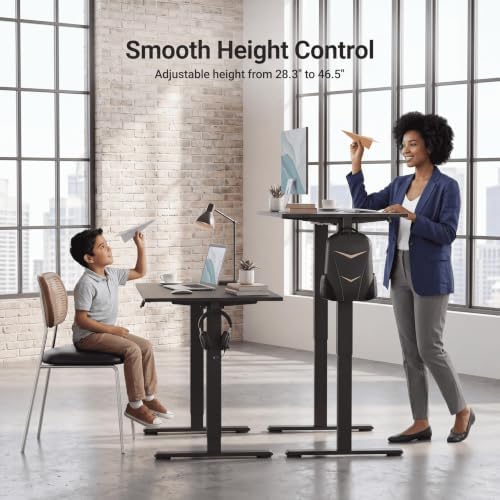 Claiks Electric Standing Desk 32x19 Inch Adjustable Desk, Black