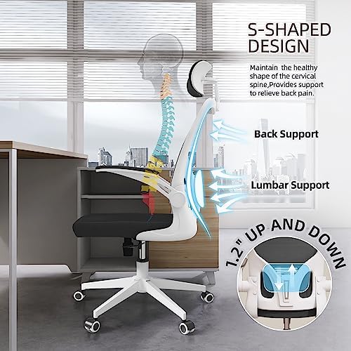 Office Chair Desk Chair with Adjustable Lumbar Support & Headrest