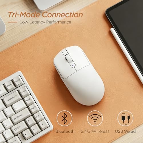 RK ROYAL KLUDGE S70 Ergonomic Split Keyboard and MO3 Wireless Gaming Mouse Combo, 75% Hot Swappable Gaming w/Fixed Wrist Rest, Bluetooth/2.4G/USB Rechargeable Computer Mouse