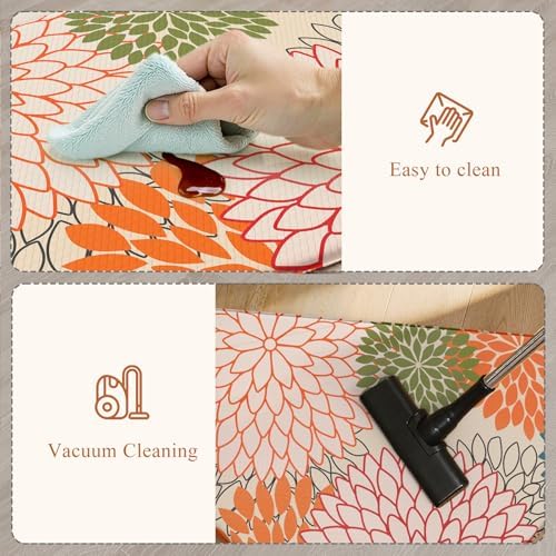 KIMODE Half Circle Kitchen Mats for Floor Cushioned Anti Fatigue Semi Round