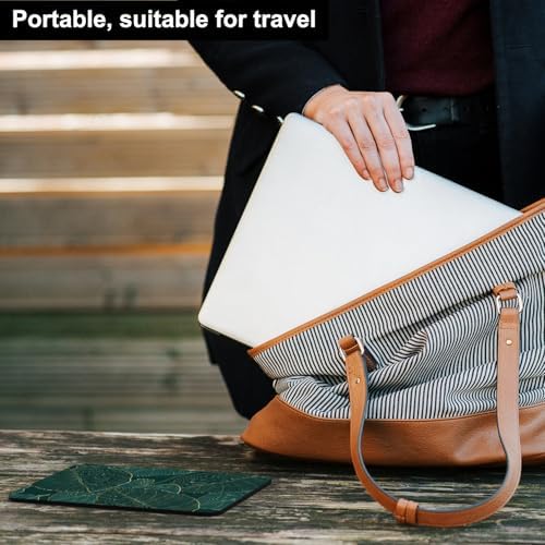 Audimi Small Mouse Pad 6 x 8 Inch, Mini Mouse Pad Thick for Laptop Wireless Mouse Home Office Travel, Portable & Washable (Tropical Leaves)