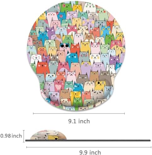 Britimes Ergonomic Mouse Pad with Wrist Support, Cats Cat