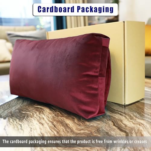 Velvet Recliner Headrest Pillow, Non-Slip Neck Support, Wine