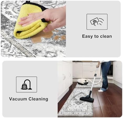 KIMODE Kitchen Rugs and Mats for Floor 2 Piece Anti Fatigue Kitchen Mats