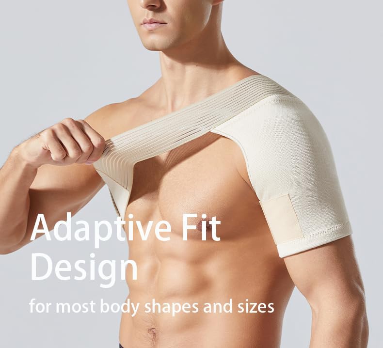 Shoulder Brace for Men & Women – Shoulder Compression Sleeve for Rotator Cuff Injuries, Frozen Shoulder & Tendonitis – Breathable Shoulder Support for Sports & Recovery – Fits Left or Right Arm (M/L)