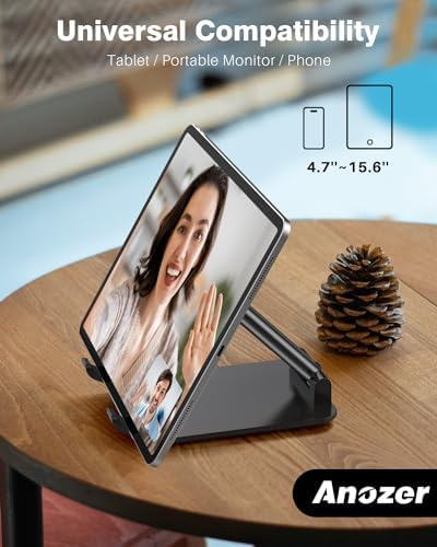 Anozer Tablet Stand Foldable & Adjustable,Portable Monitor Stand