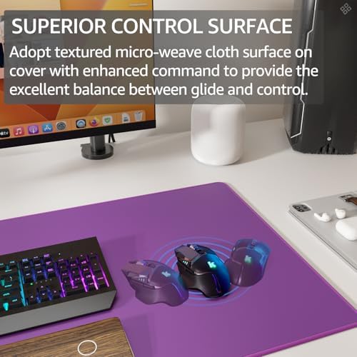KTRIO Large Gaming Mouse Pad, Desk Mat, 31.5 x 15.7 in, Violet Purple, XXL