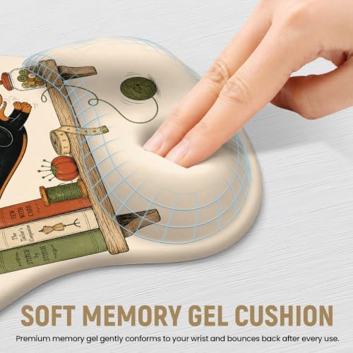 Ergonomic Mouse Pad with Wrist Rest, Gel Wrist Support, Dachshund