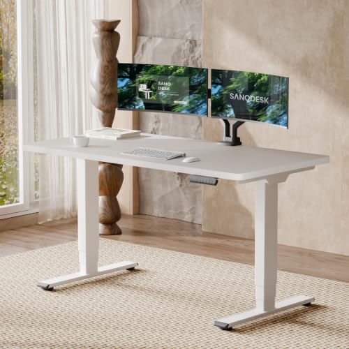 SANODESK Dual Motor Standing Desk 220lbs Height Adjustable Desk