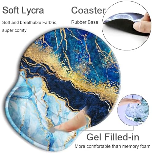 Ergonomic Mouse Pad with Wrist Rest Support,Gel Mouse Pads for Desk