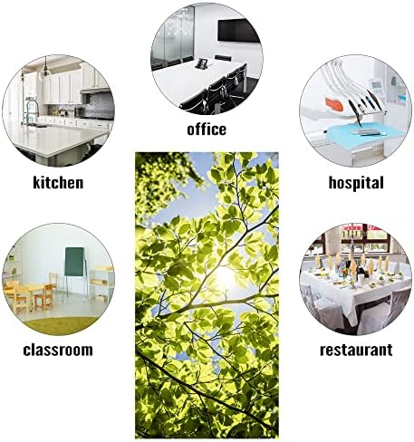 Fluorescent Light Cover Decorative Ceiling Light Filters,Leaves Pattern,for Classroom Office Hospitals Home Ceiling Decorative,2ft x 4ft,Green