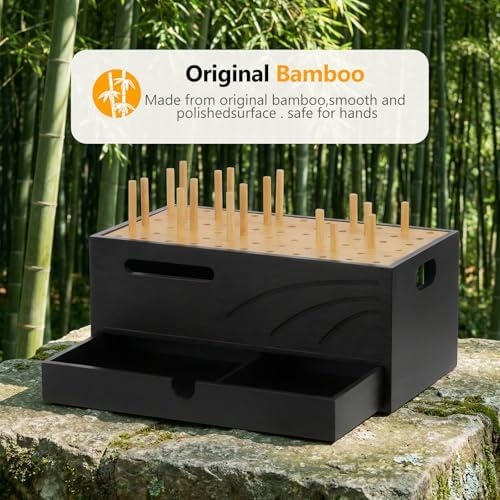 Homde Office Charging Station Organizer: 2 Layer Charger Holder (Black)