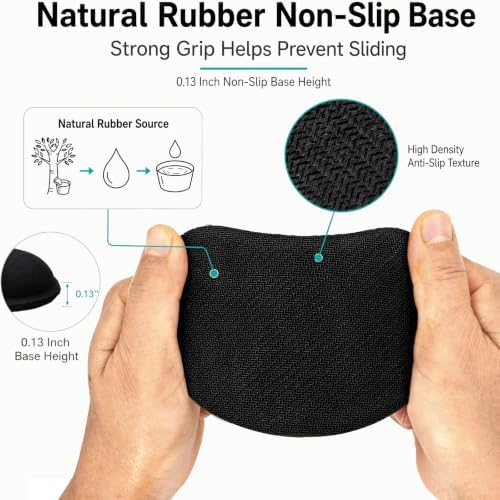 Keyboard Wrist Rest and Mouse Wrist Rest Set - Ergonomic Memory Foam Wrist Cushion - for Wrist Support on Computer, Laptop, Office, Playing Games, Typing Relieves Wrist Pain Black