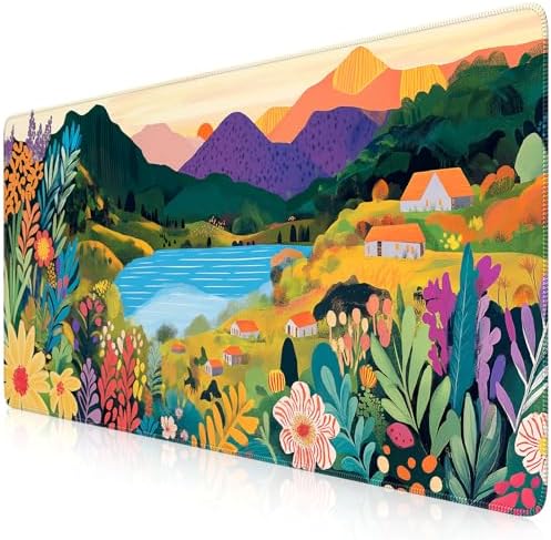 iCasso Large Gaming Mouse Pad 35"x16",Waterproof Desk Mat,Oil Painting