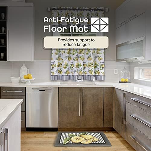 Anti-Fatigue Floor Comfort Mat, 18 x 30 in, Lemon Drop, Waterproof