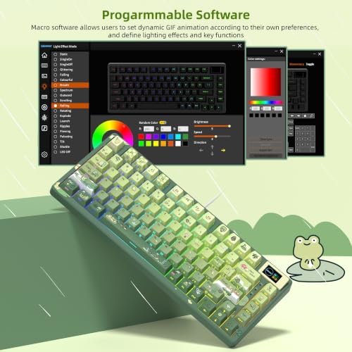 Womier SK80 75% Keyboard with Color Multimedia Display Mechanical Keyboard
