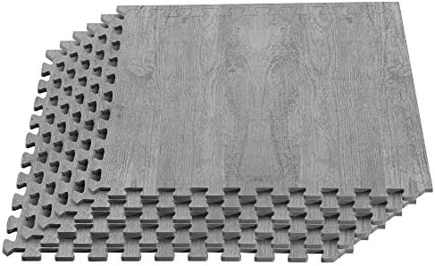 Forest Floor Farmhouse 3/8 Inch Thick Printed Foam Tiles, Premium Wood Grain Interlocking Foam Floor Mats, Anti-Fatigue Flooring – Stylish Flooring Solution