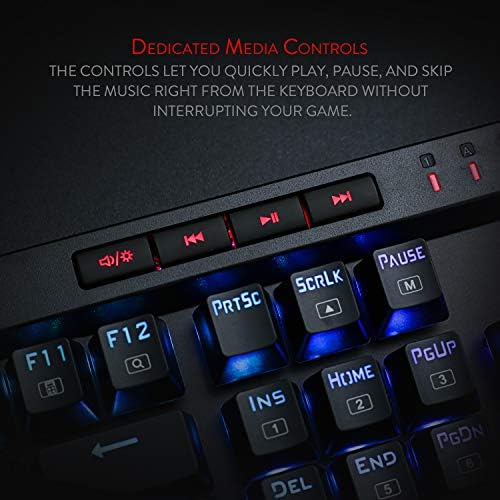 Redragon K580 Wired RGB Mechanical Gaming Keyboard, Macro Key & Media Wheel