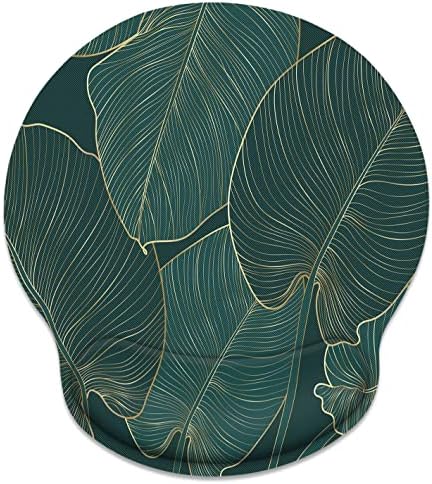 Britimes Ergonomic Mouse Pad with Wrist Support, Green Palm
