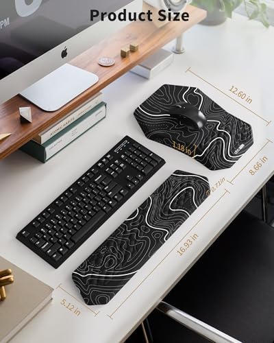 Ergonomic Mouse Pad with Wrist Rest Support for Carpal Tunnel Pain Relief