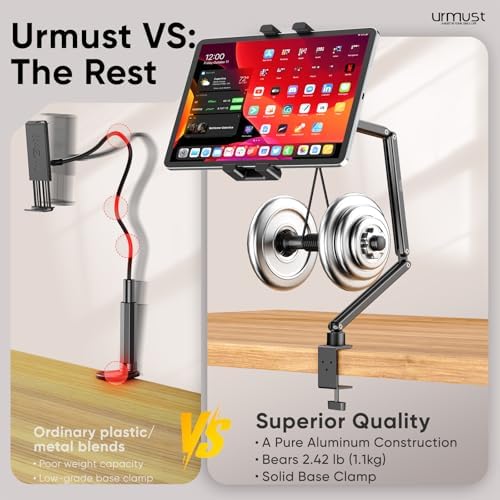 Urmust Portable Monitor Stand 15.6", iPad Stand for Desk