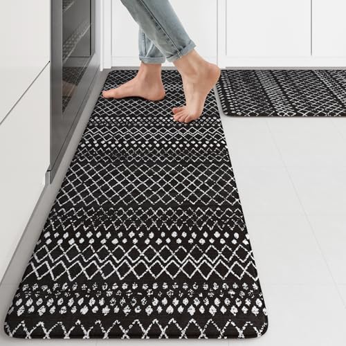 KIMODE Anti Fatigue Mats for Kitchen Floor,Cushioned Kitchen Floor Mats