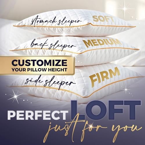 Royal Therapy Queen Memory Foam Pillow–Shredded Memory Foam Pillow for All Sleep Positions–Medium Firm Adjustable Loft–Breathable Bed Pillow with Bamboo Rayon Cover–CertiPUR-US & Oeko-TEX Certified