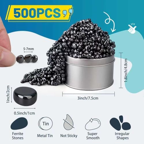 Squeeze Ferrite Putty Magnetic Fidget Toy for Adults, Desk Toy for Men Sensory Autism ADHD Office, Cool Gadgets for Stress Relief, Fidget Putty Stones for Valentines Day