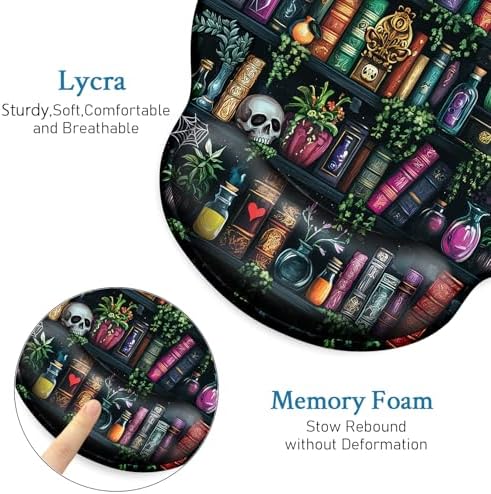 Blusabaca Goth Mouse Pad with Wrist Rest Ergonomic Mousepad Wrist Support
