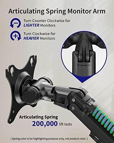 Ergounion Dual Monitor Wall Mount for Flat or Curved Screens up to 38" Within 25 lbs, Adjustable Monitor Arm with Cable Management, VESA 75x75/100x100mm Monitor Mount for 2 Monitors, Black